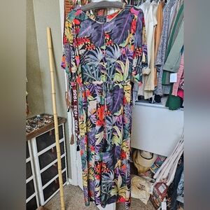 Johnny Was Multicolor Floral Jumpsuit